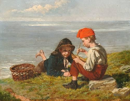 The young boat builders by William Hemsley