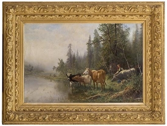 Norwegian forest landscape with cows - Anders Askevold