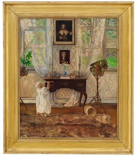 The boy in the livingroom by Sigmund Sinding, 1903