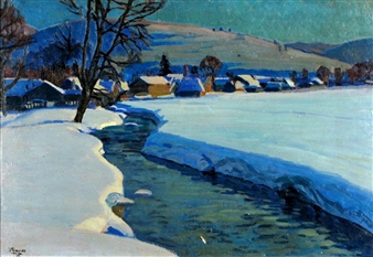 Snowy Landscape - Jacob Glasner