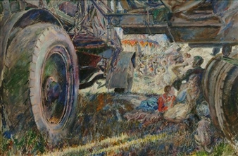 Sun and shade, Hampstead Heath, August Bank Holiday - Claude D. Bendall