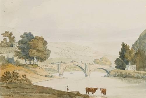 The bridge at Llanrwst, North Wales by William Daniell