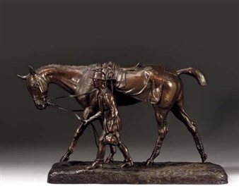 Cheval marchant et son lad - Arthur Marie Gabriel Comte du Passage