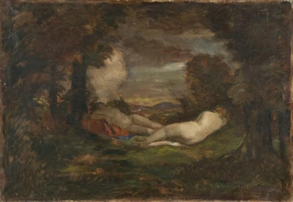 Les deux amies dans un sous-bois by Jakob Grünenwald