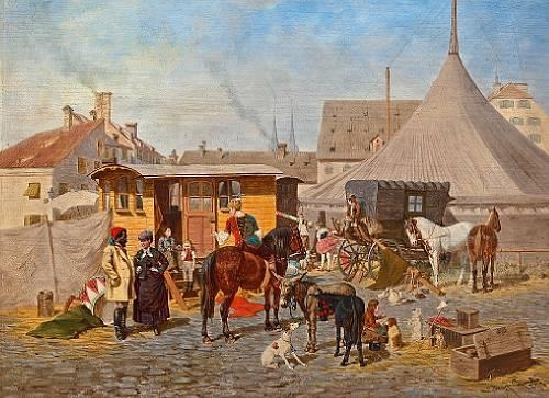 Les gens du cirque by Franz Quaglio, 1893