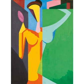 DONNA ALLA BLUSA GIALLA (FEMME À LA BLOUSE JAUNE) - Alberto Magnelli