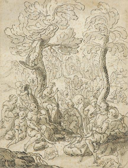 Preaching of Saint John the Baptist by Italian School, 16th Century, 16th/17th Century