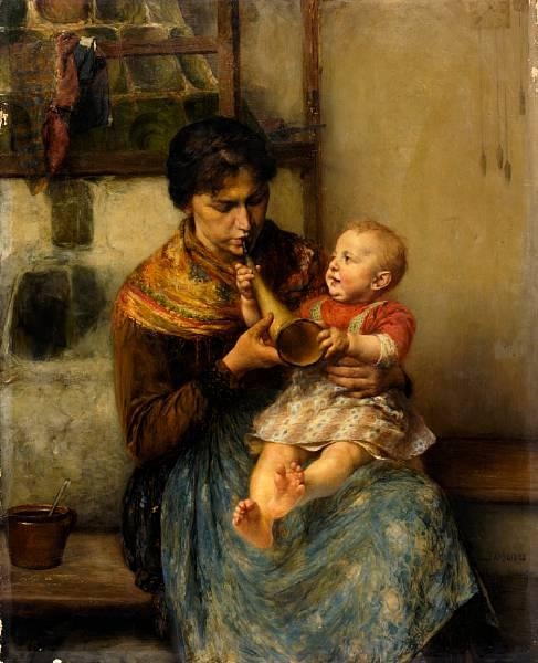 Iakovidis Georgios | The first music lesson (1898) | MutualArt