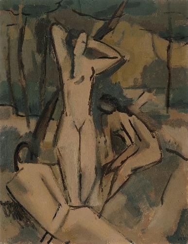 BADENDE (BATHERS) by Willi Baumeister, 1913