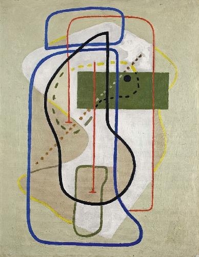 LINIENFIGUR, ABSTRAKT (LINEAR FIGURE, ABSTRACT) by Willi Baumeister, 1931