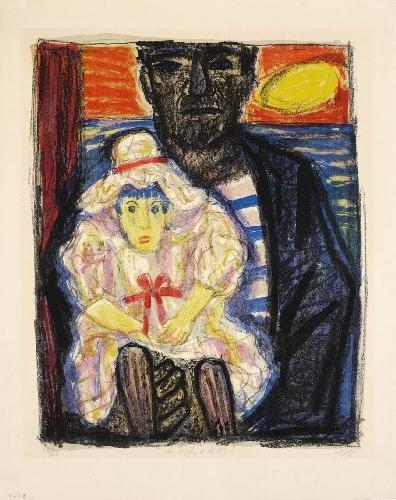 DER FISCHER UND DAS KIND (FISHERMAN AND CHILD) by Otto Dix, 1961