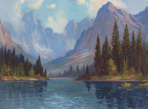 WATERFOWL LAKE by Roland Gissing, 1954