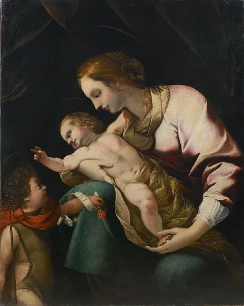 The Madonna and Child with the Infant Saint John the Baptist by Sienese School, 17th Century