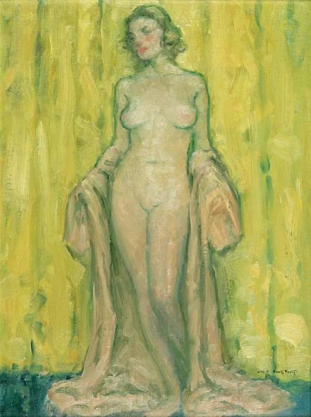 Artwork by Will Howe Foote, Portrait of a Nude, Made of oil on painter's board