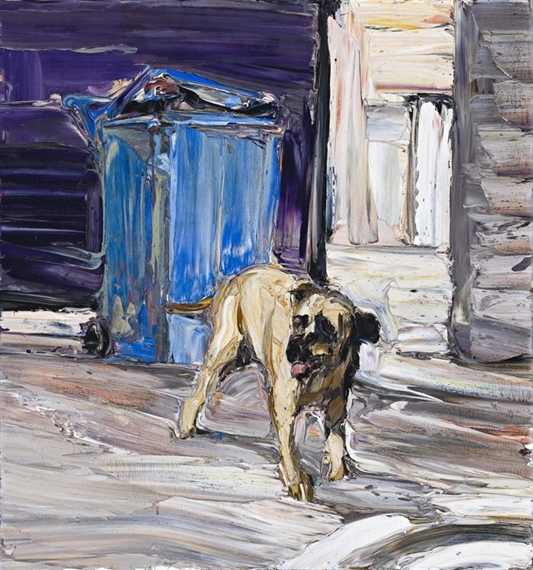 Dog and Wheelie Bin by Nicholas Harding, 2005