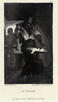 Un forgeron (Delteil 19) by Eugène Delacroix, 1833
