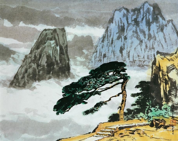 Pine on Mount Huang by Ma Pai-Sui, 1982