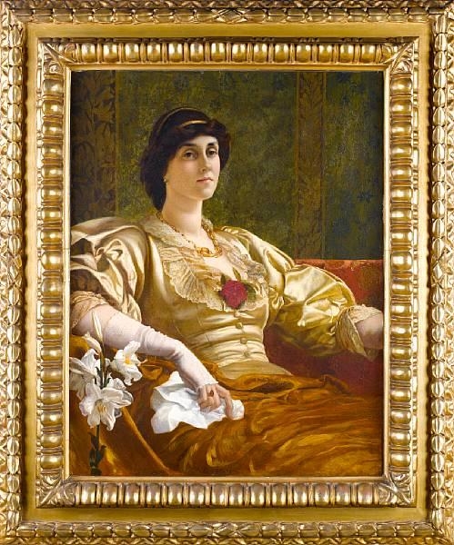 Sir William Blake Richmond | Portrait of Mrs Charles Rome | MutualArt