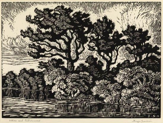 Willow and Cottonwood by Birger Sandzén