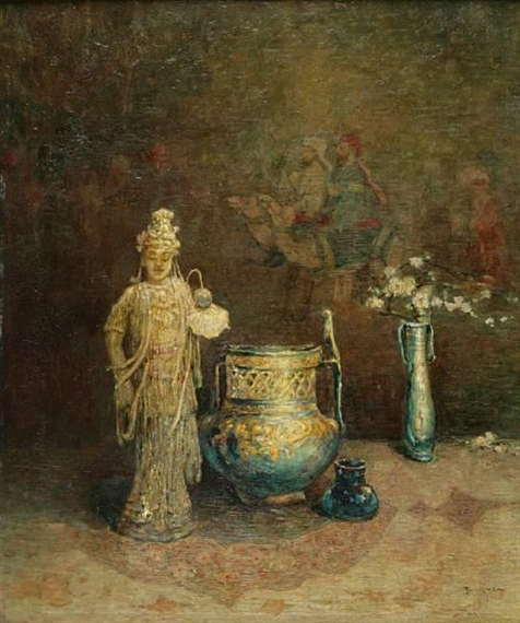 Eastern Treasures: a Still Life of Asian Pottery by Paul King