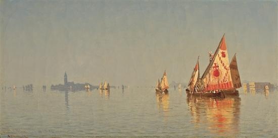 "The Lagoons of Venice" by Sanford Robinson Gifford, 1869