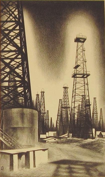 OIL COUNTRY by Louis Lozowick, 1936