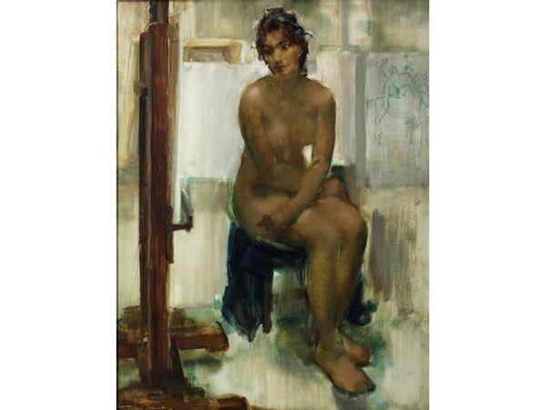 Artwork by Clement Serneels, Reverie, Made of oil on canvas