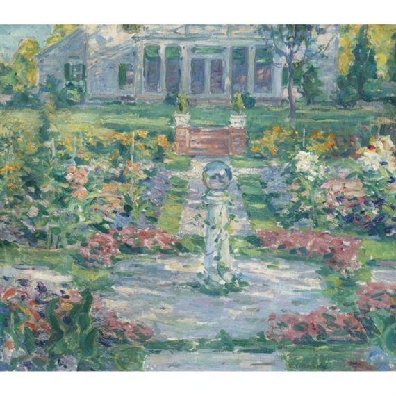 New England Garden by Frank Townsend Hutchens, 1923