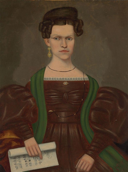 Portrait of Mrs. Paul Smith Palmer by Erastus Salisbury Field