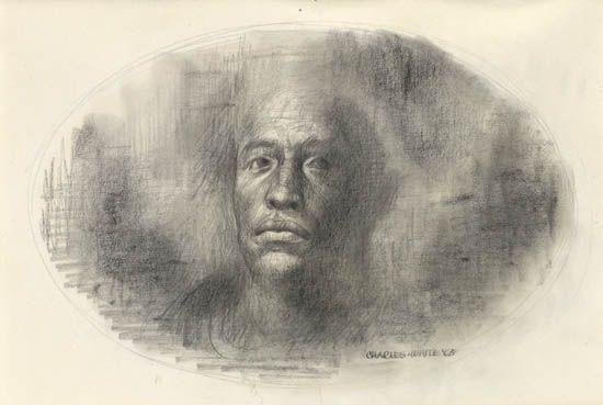 Portrait of a Man by Charles White, 1965
