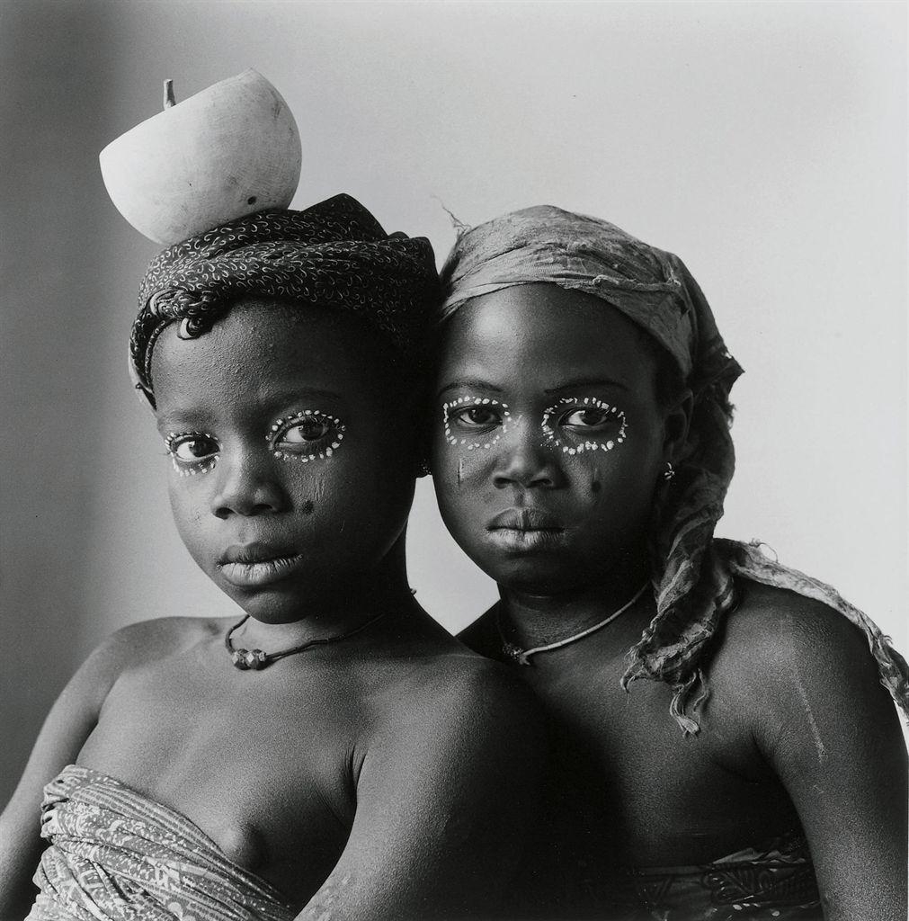 Artwork by Irving Penn, Pila Pila Sisters, Dahomey, 1967, Made of gelatin silver print
