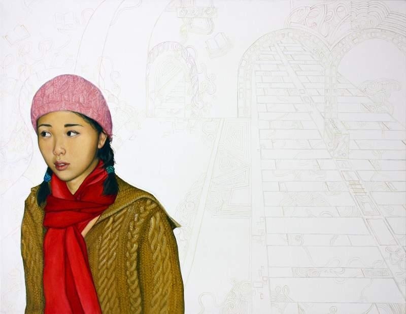 Artwork by Roselina Hung, SAINT-GERMAIN-DES-PRES, FEBRUARY 2001- "A MATTER OF COMPLICATION", Made of oil & acrylic on canvas