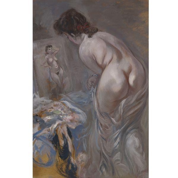 Model In the Studio by George Grosz, 1940