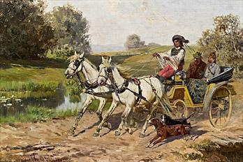 Kutschenfahrt by Fritz van der Venne