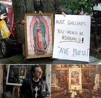 Power of the Pople: protesters outraged by confronting art 