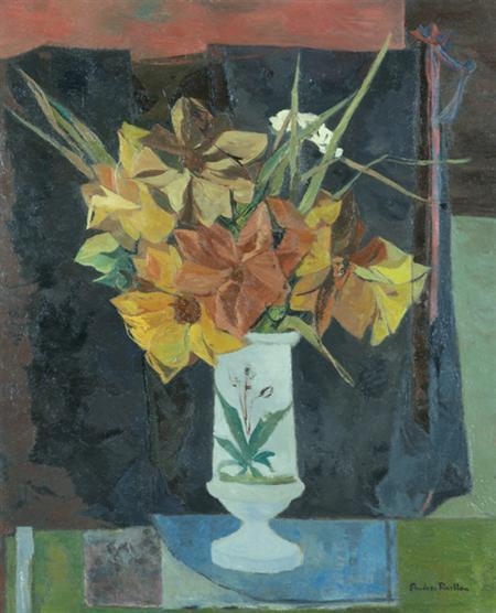 Flowers on a Green Table by Andrée Ruellan