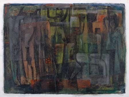 Untitled (Abstract Figures) by Charles Alston, circa 1949