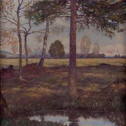 "Herbstliche Salzburger Moorlandschaft" - Viktor Kuschel