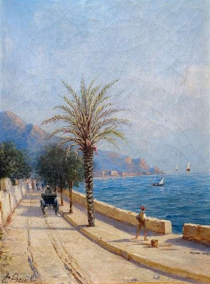 Southern coast road by Louis Alphonse Ernest Bouche