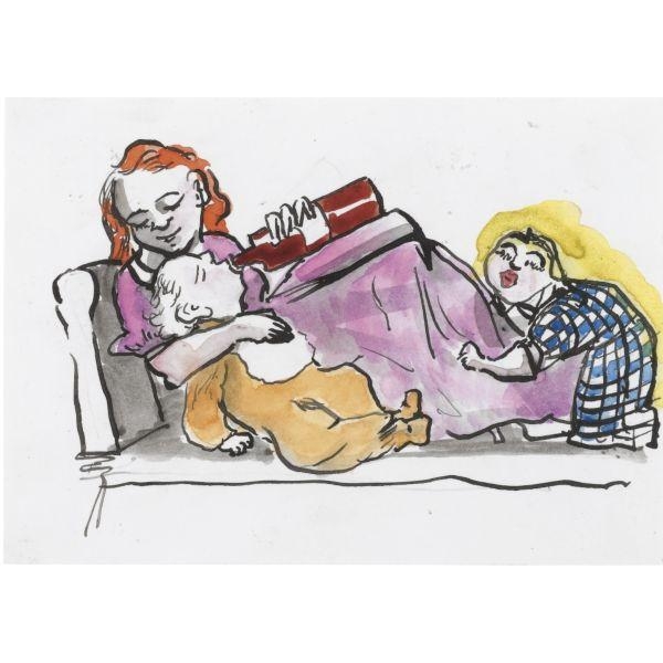 Artwork by Paula Rego, Untitled, Made of watercolour and ink on paper
