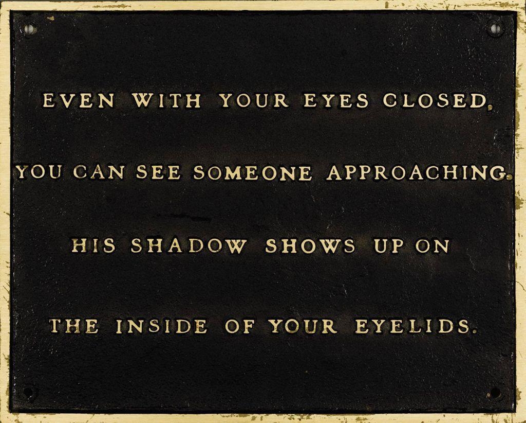 Jenny Holzer THE LIVING SERIES THERE'S THE SENSATION OF A