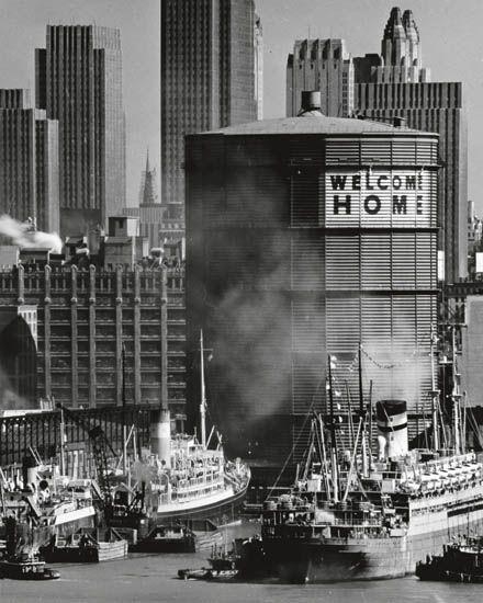 "New York City Harbor, 'Welcome Home.' " by Andreas Feininger, 1947
