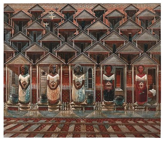 Shotguns by John Biggers, 1987