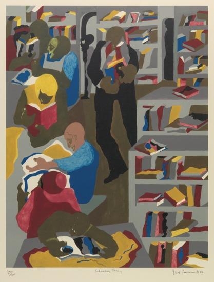 Schomburg Library by Jacob Lawrence, 1986
