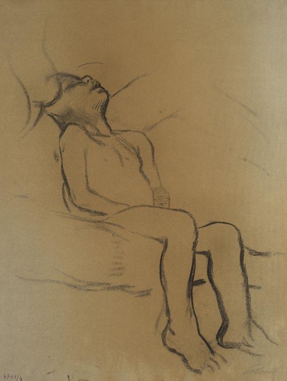 Schlafender Junge by Käthe Kollwitz, 1910