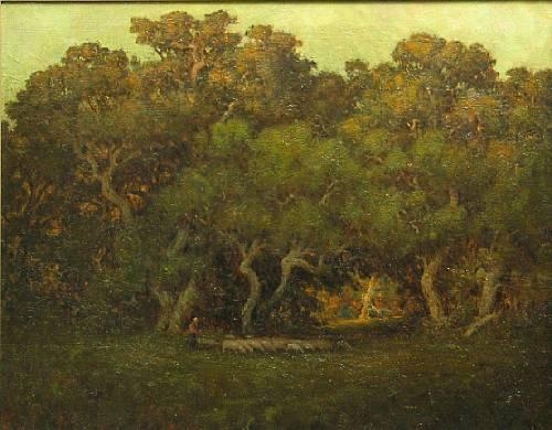 Artwork by Charles Chapel Judson, The last rays, Made of oil on canvas