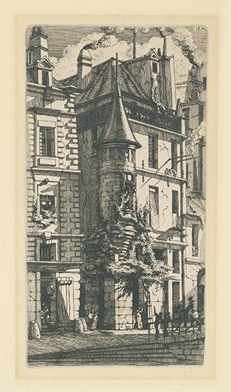 Tourelle de la Rue de la Tixéranderie by Charles Meryon, 1852