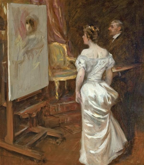 Irving Ramsey Wiles | The Artist and His Model | MutualArt