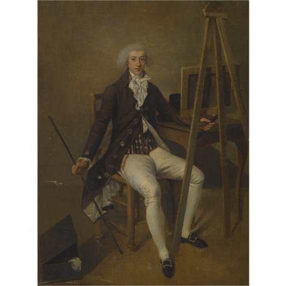 Francesco Antonio Ceroni | self-portrait of the artist at his easel ...