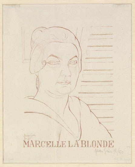 Marcelle la Blonde by Juan Gris, 1921